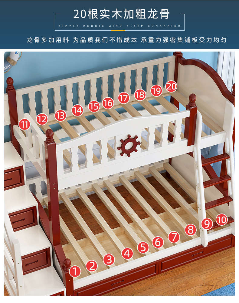 上下床·加粗床腿